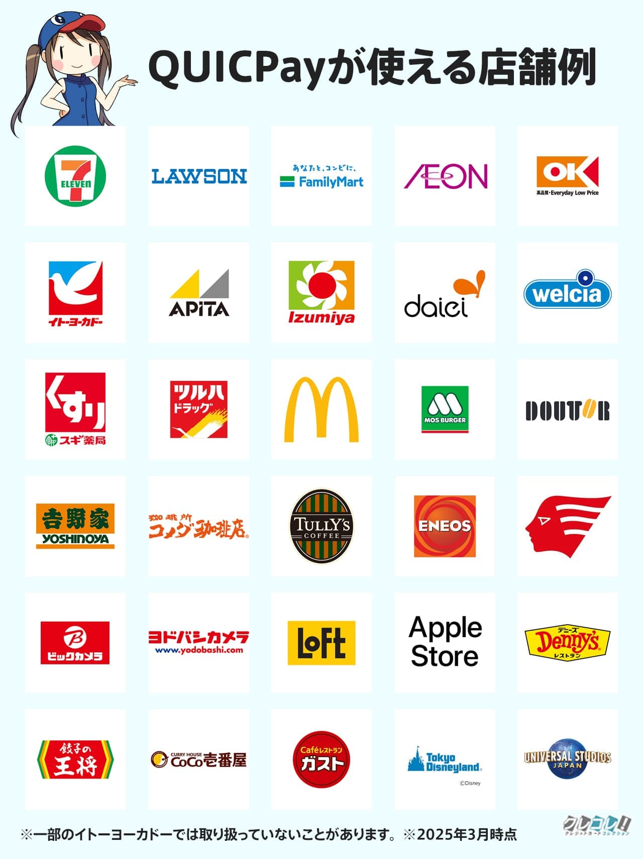 クイックペイが使える代表的なお店