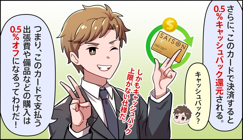 キャッシュバックコースを選ぶと常時1％還元