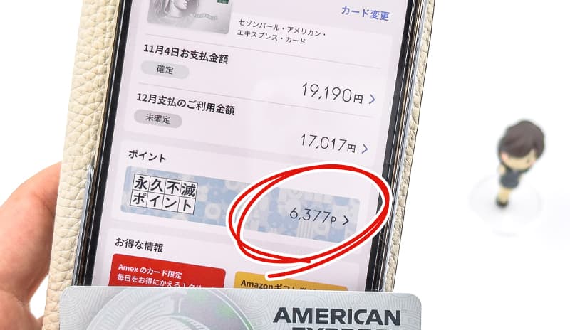 セゾンパール・アメックス・カードでこれだけポイントが貯まっている