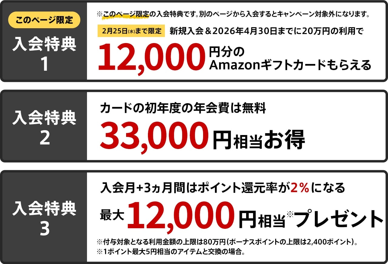 2月2日開始】セゾンプラチナビジネスアメックスカードの最大57,000円