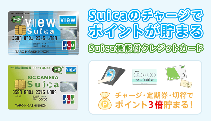 通勤・通学でポイントが貯まる！Suica機能付クレジットカード