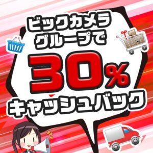 ビックカメラグループで30％キャッシュバックが受けられるアメックスブランドのセゾンカード限定キャンペーン