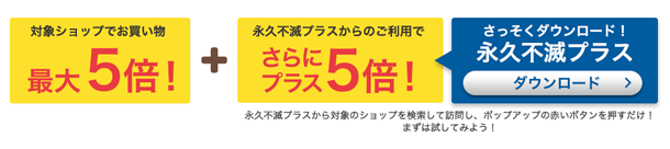 永久不滅プラスで最大10倍