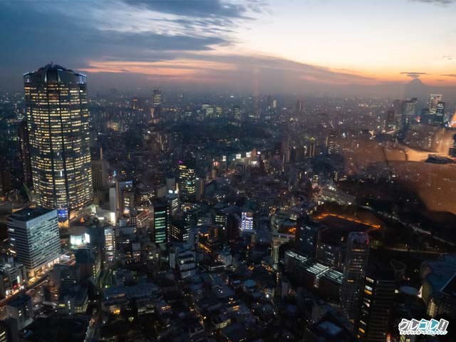 部屋から見る夜景も綺麗