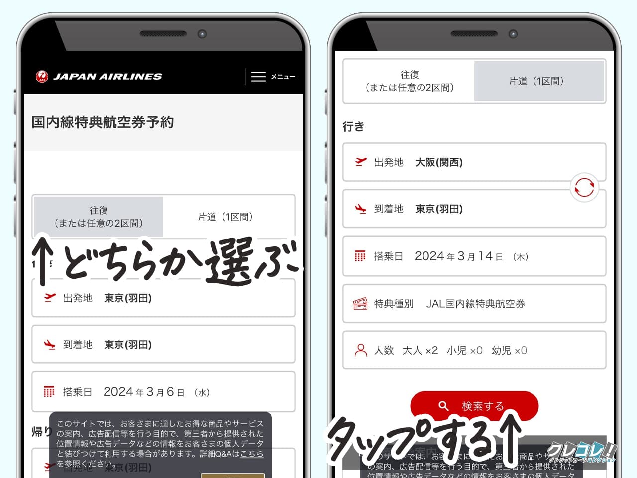 JALの国内線特典航空券の必要マイル数は？搭乗便の変更はできる？