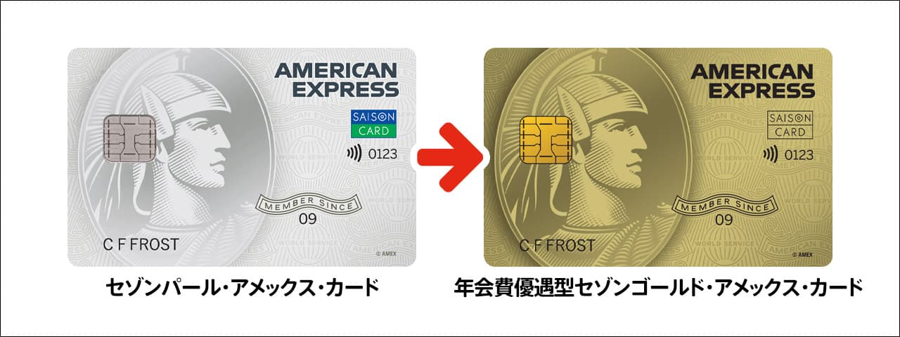 年会費優遇型セゾンゴールド・アメックス・カードに切り替えできるカード