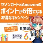 【セゾンカード活用術】Amazon利用で永久不滅ポイントが6倍貯まる